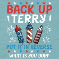 Back Up Terry Put It In Reverse July 4th Of July Fireworks Sueded Cloud Jersey T-Shirt