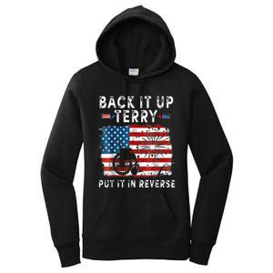 Back Up Terry Put It In Reverse Firework Funny 4th Of July Women's Pullover Hoodie