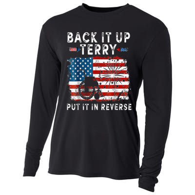 Back Up Terry Put It In Reverse Firework Funny 4th Of July Cooling Performance Long Sleeve Crew