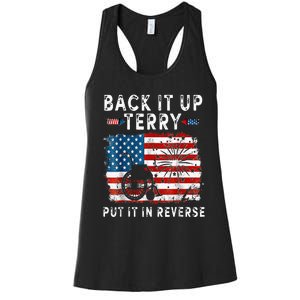 Back Up Terry Put It In Reverse Firework Funny 4th Of July Women's Racerback Tank