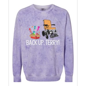 Back Up Terry Put It In Reverse 4th July Us Flag Fireworks Gift Colorblast Crewneck Sweatshirt