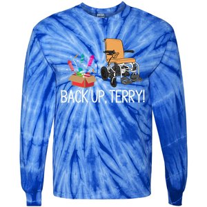 Back Up Terry Put It In Reverse 4th July Us Flag Fireworks Gift Tie-Dye Long Sleeve Shirt