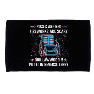 Back Up Terry Put It In Reverse Firework Funny 4th Of July Microfiber Hand Towel