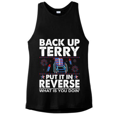 Back Up Terry Put It In Reverse Firework Funny 4th Of July Ladies PosiCharge Tri-Blend Wicking Tank
