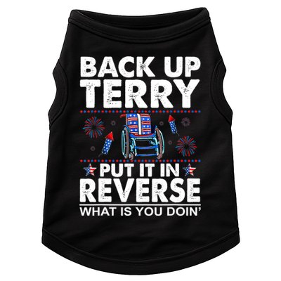 Back Up Terry Put It In Reverse Firework Funny 4th Of July Doggie Tank