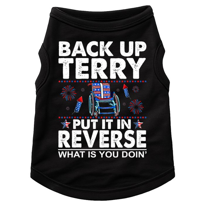 Back Up Terry Put It In Reverse Firework Funny 4th Of July Doggie Tank