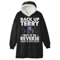 Back Up Terry Put It In Reverse Firework Funny 4th Of July Hooded Wearable Blanket
