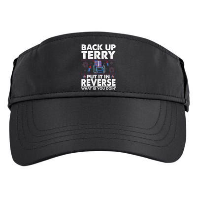 Back Up Terry Put It In Reverse Firework Funny 4th Of July Adult Drive Performance Visor