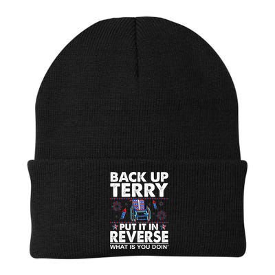 Back Up Terry Put It In Reverse Firework Funny 4th Of July Beanie