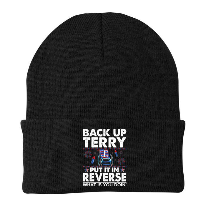 Back Up Terry Put It In Reverse Firework Funny 4th Of July Beanie