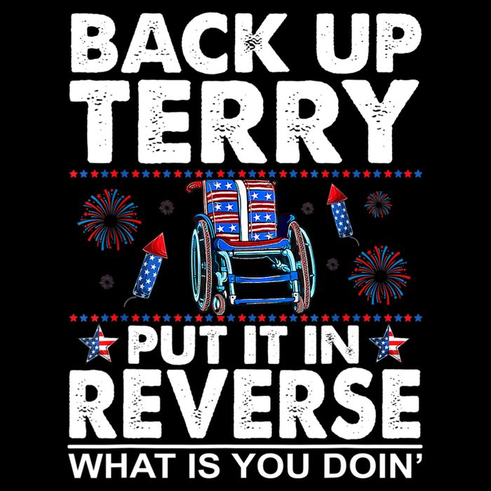 Back Up Terry Put It In Reverse Firework Funny 4th Of July Drawstring Bag