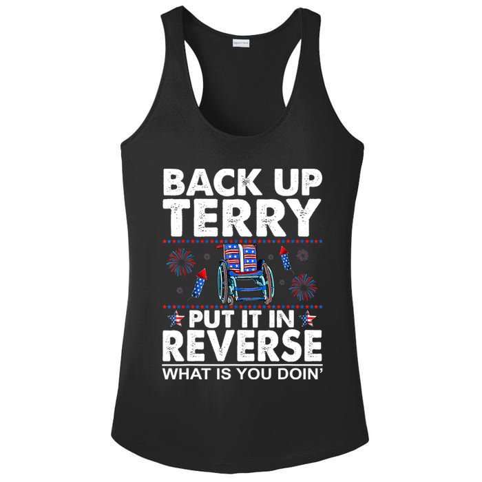 Back Up Terry Put It In Reverse Firework Funny 4th Of July Ladies PosiCharge Competitor Racerback Tank