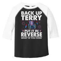 Back Up Terry Put It In Reverse Firework Funny 4th Of July Toddler Fine Jersey T-Shirt