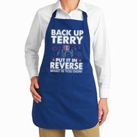 Back Up Terry Put It In Reverse Firework Funny 4th Of July Apron