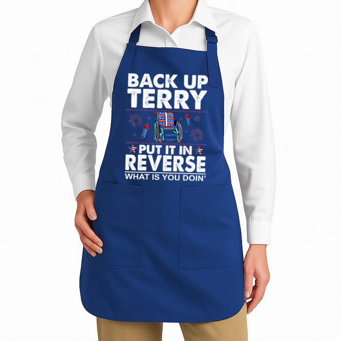 Back Up Terry Put It In Reverse Firework Funny 4th Of July Apron