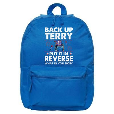 Back Up Terry Put It In Reverse Firework Funny 4th Of July 16 in Basic Backpack
