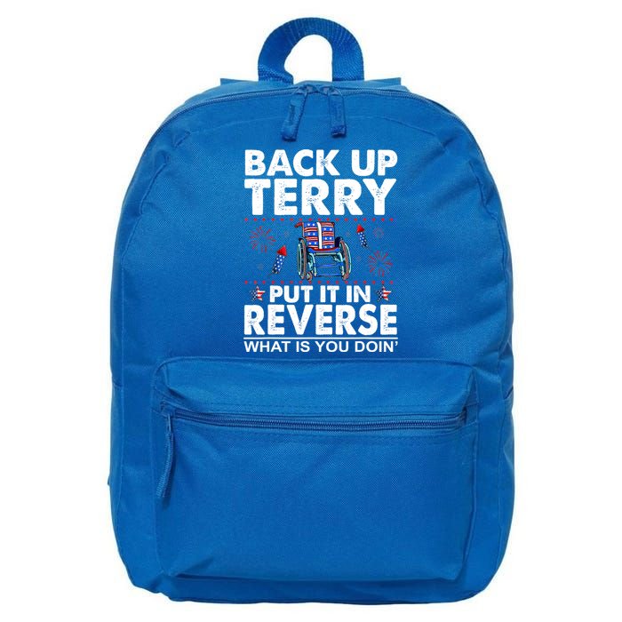 Back Up Terry Put It In Reverse Firework Funny 4th Of July 16 in Basic Backpack