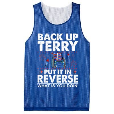 Back Up Terry Put It In Reverse Firework Funny 4th Of July Mesh Reversible Basketball Jersey Tank