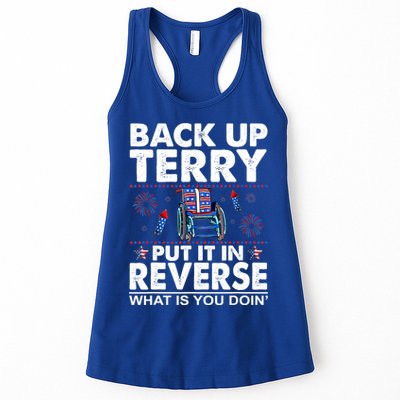 Back Up Terry Put It In Reverse Firework Funny 4th Of July Womens Tank Top