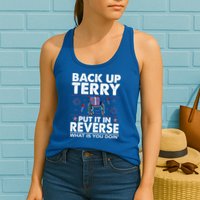 Back Up Terry Put It In Reverse Firework Funny 4th Of July Womens Tank Top