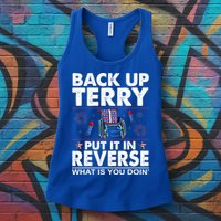 Back Up Terry Put It In Reverse Firework Funny 4th Of July Womens Tank Top