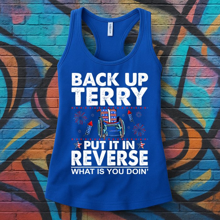 Back Up Terry Put It In Reverse Firework Funny 4th Of July Womens Tank Top