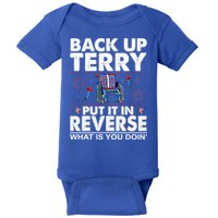 Back Up Terry Put It In Reverse Firework Funny 4th Of July Baby Bodysuit