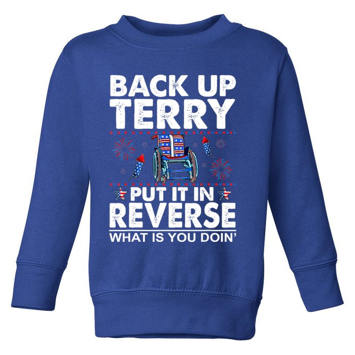 Back Up Terry Put It In Reverse Firework Funny 4th Of July Toddler Sweatshirt