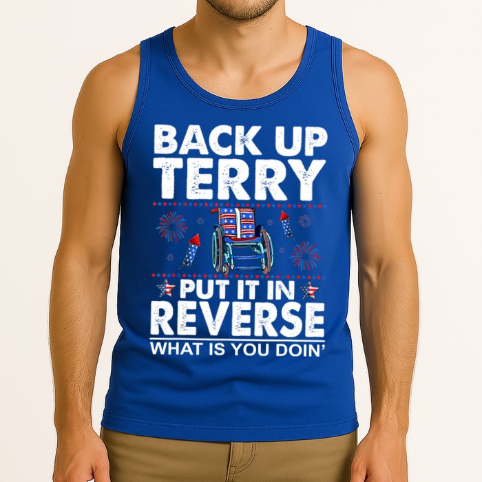 Back Up Terry Put It In Reverse Firework Funny 4th Of July Tank Top