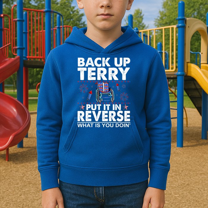 Back Up Terry Put It In Reverse Firework Funny 4th Of July Kids Hoodie