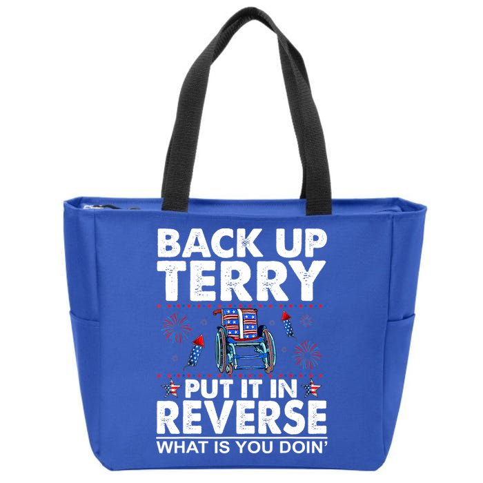 Back Up Terry Put It In Reverse Firework Funny 4th Of July Zip Tote Bag