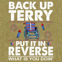Back Up Terry Put It In Reverse Firework Funny 4th Of July Garment-Dyed Women's Muscle Tee