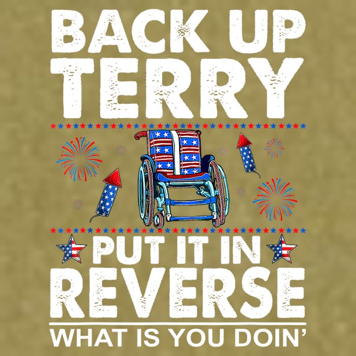 Back Up Terry Put It In Reverse Firework Funny 4th Of July Garment-Dyed Women's Muscle Tee
