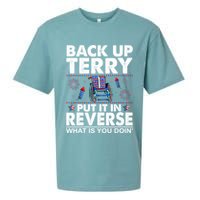 Back Up Terry Put It In Reverse Firework Funny 4th Of July Sueded Cloud Jersey T-Shirt