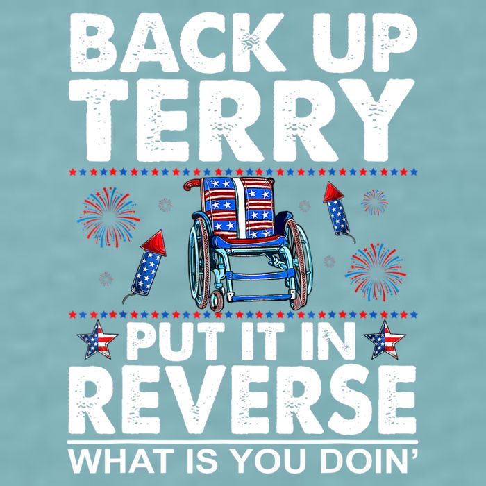 Back Up Terry Put It In Reverse Firework Funny 4th Of July Sueded Cloud Jersey T-Shirt