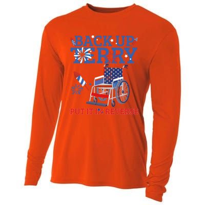 Back Up Terry Put It In Reverse 4th Of July Firework Us Flag Funny Gift Cooling Performance Long Sleeve Crew