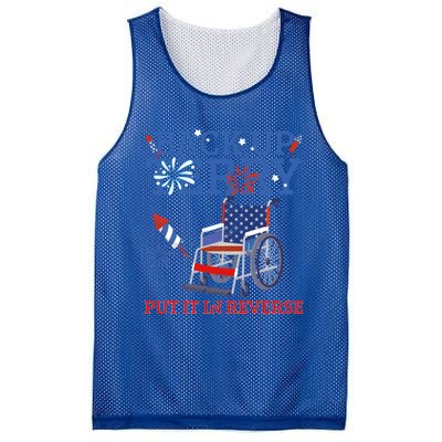 Back Up Terry Put It In Reverse 4th Of July Firework Us Flag Funny Gift Mesh Reversible Basketball Jersey Tank