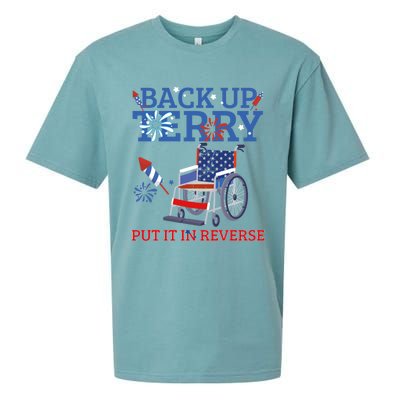 Back Up Terry Put It In Reverse 4th Of July Firework Us Flag Funny Gift Sueded Cloud Jersey T-Shirt