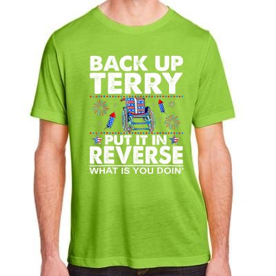 Back Up Terry Put It In Reverse Firework Funny 4th Of July Great Gift Adult ChromaSoft Performance T-Shirt