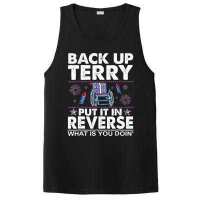 Back Up Terry Put It In Reverse Firework Funny 4th Of July Great Gift PosiCharge Competitor Tank