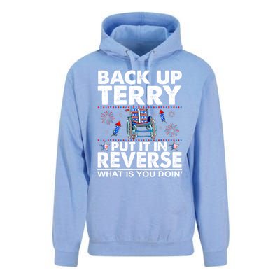 Back Up Terry Put It In Reverse Firework Funny 4th Of July Great Gift Unisex Surf Hoodie