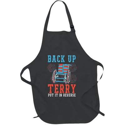 Back Up Terry Put It In Reverse Firework 4th Of July Full-Length Apron With Pockets