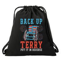 Back Up Terry Put It In Reverse Firework 4th Of July Drawstring Bag