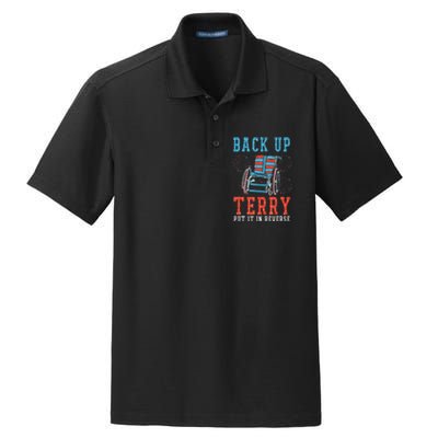 Back Up Terry Put It In Reverse Firework 4th Of July Dry Zone Grid Polo