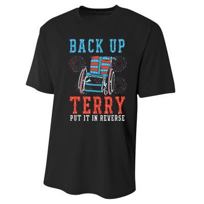 Back Up Terry Put It In Reverse Firework 4th Of July Performance Sprint T-Shirt