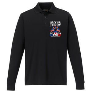 Back Up Terry Put It In Reverse Funny July 4th Firework Performance Long Sleeve Polo