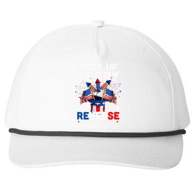 Back Up Terry Put It In Reverse Funny July 4th Firework Snapback Five-Panel Rope Hat