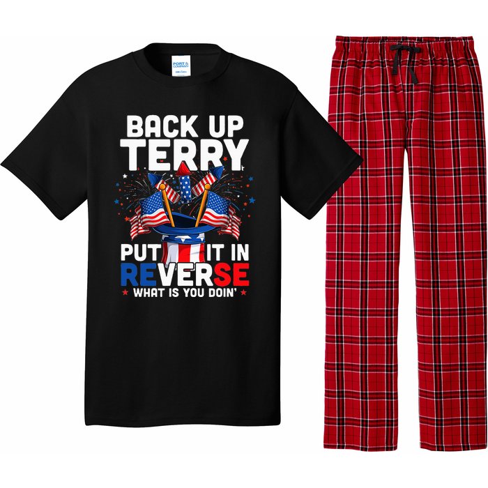 Back Up Terry Put It In Reverse Funny July 4th Firework Pajama Set