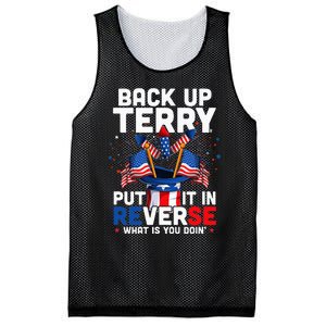 Back Up Terry Put It In Reverse Funny July 4th Firework Mesh Reversible Basketball Jersey Tank