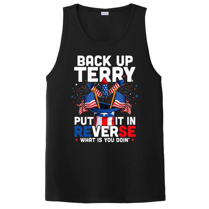 Back Up Terry Put It In Reverse Funny July 4th Firework PosiCharge Competitor Tank